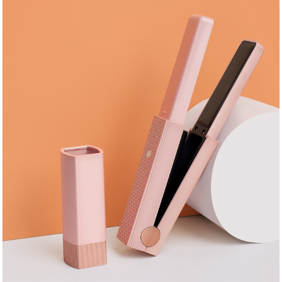 Chapinha Eletrônico Portátil Com Protetor Rosa Verde Mini Alisadora Modelador Recarregavel Sem Fio