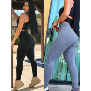 Calça Legging Com Recorte Cirrê e Tule Selene