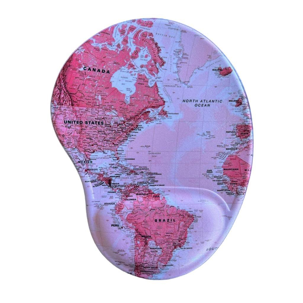 Mouse Pad Estampa Mapa Rosa + porta copo | Shopee Brasil