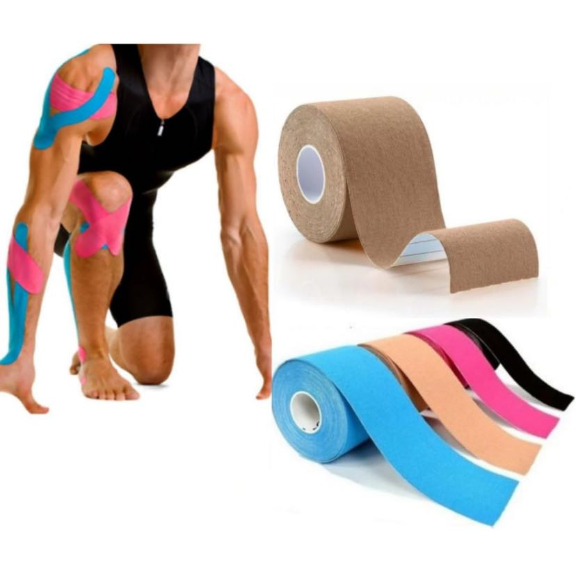 Fita Knesio Tape Bandagem adesiva funcional alivia a dor lesão atleta Tape Ortopedia
