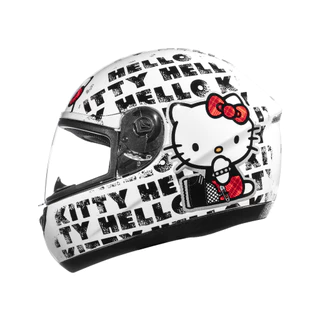 Capacete Peels Spike Hello Kitty Punk Branco Brilho c/ Preto
