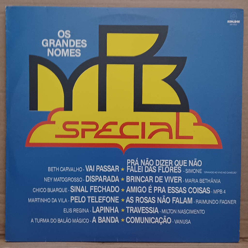 LP Disco De Vinil MPB Special - Os Grandes Nomes - 1985 LP Excelente ...