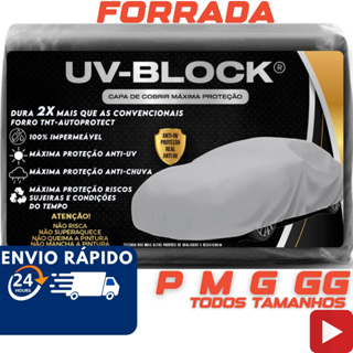 Capa Cobrir Carro Forrada 100% Impermeável Protege Sol Chuva Poeira P M G Capa Proteção Automotiva Hatch Sedan SUV Caminhonete Anti-UV Lona Cobertura Total