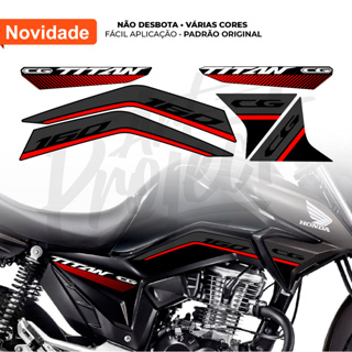 Adesivo Kit Personalizado Vermelho Preto Cg 160 Fan Ano 20