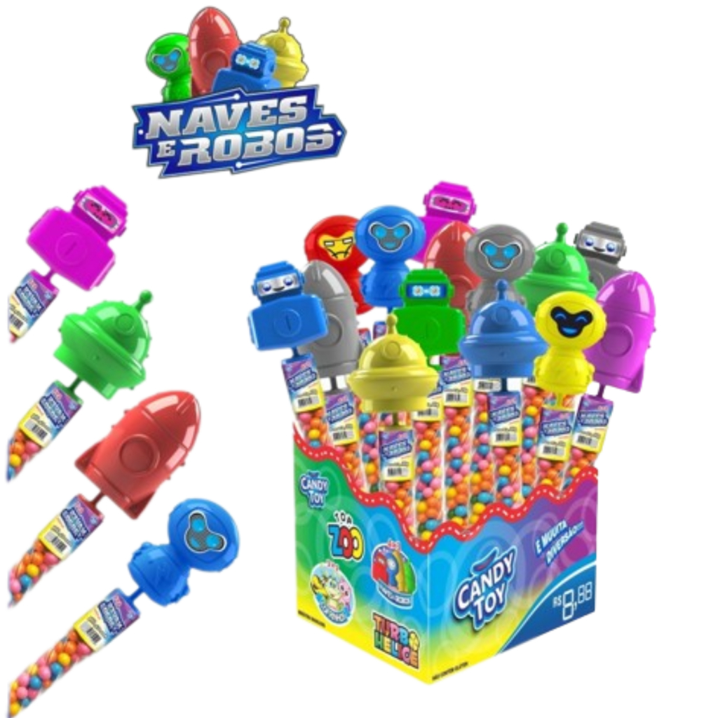 Doce Confeitos Espadas de Confeitos Doces Candy Toy Display com 15