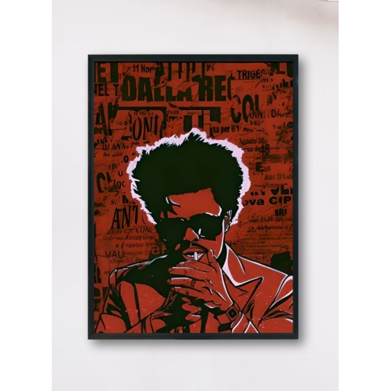 Quadro The Weeknd A4 Moldura Preta | Shopee Brasil