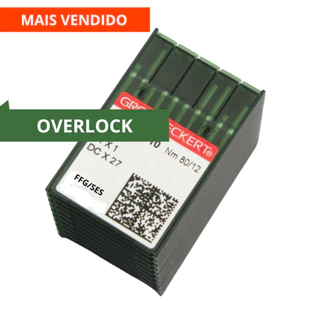 Conjunto 10 unidades de Agulhas para Máquina de Costura Overlock Industrial B27 - Pacote com 10 Unidades (Groz Beckert)