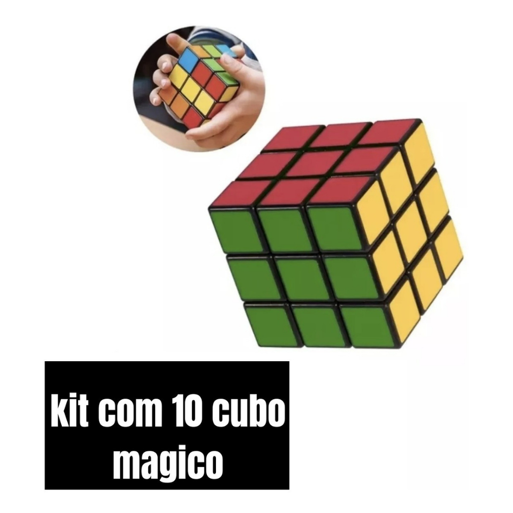 Kit 10 Cubo Mágico Barato Lembrancinha Brinde Atacado 6,5cm