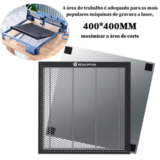 Sculpfun Laser Cutting Honeycomb Plataforma da tabela de trabalho para CO2 ou Diodo Máquina de corte de gravador a laser 400x400mm