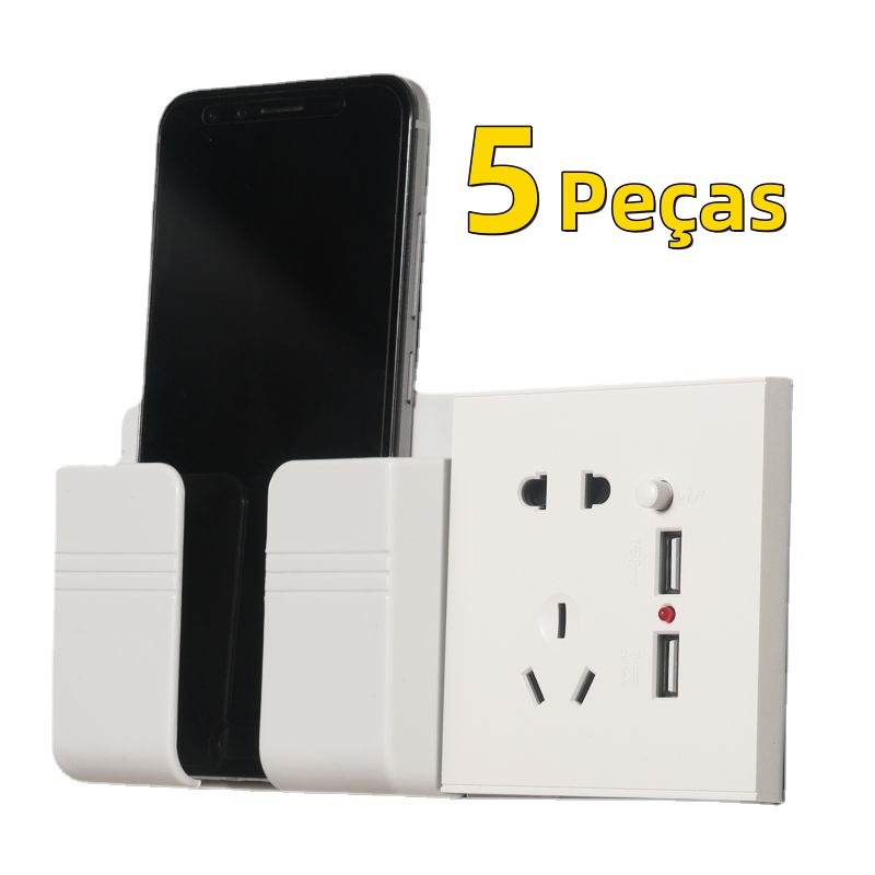 05 Suporte Para Controle Remoto Prático, Suporte Multiuso De Parede Para Celular Controle Plástico Para