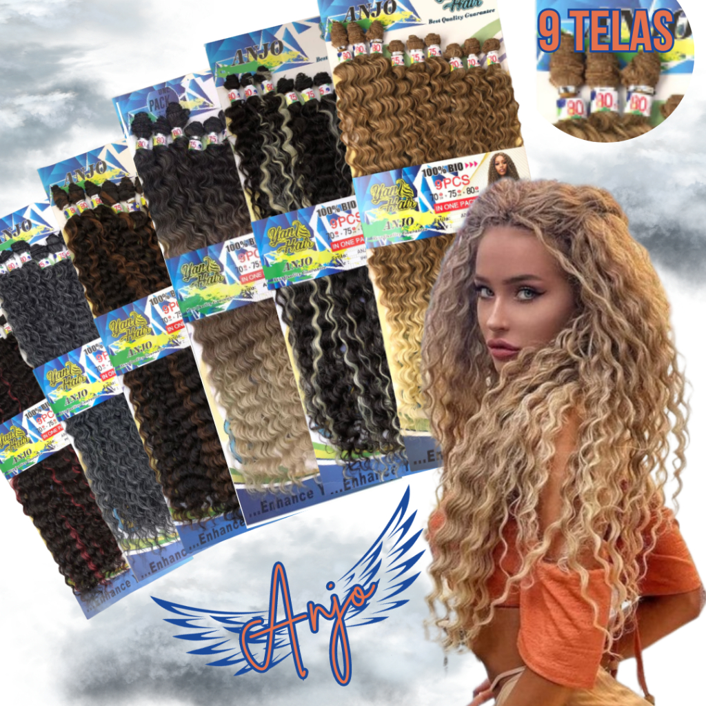 Cabelo Bio Orgânico Na Tela Yan Hair 300gr Anjo 80cm Cacheado
