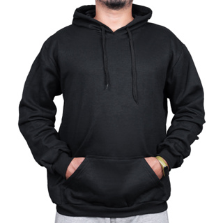 Blusa Moletom Liso Canguru Capuz Bolso Masculino