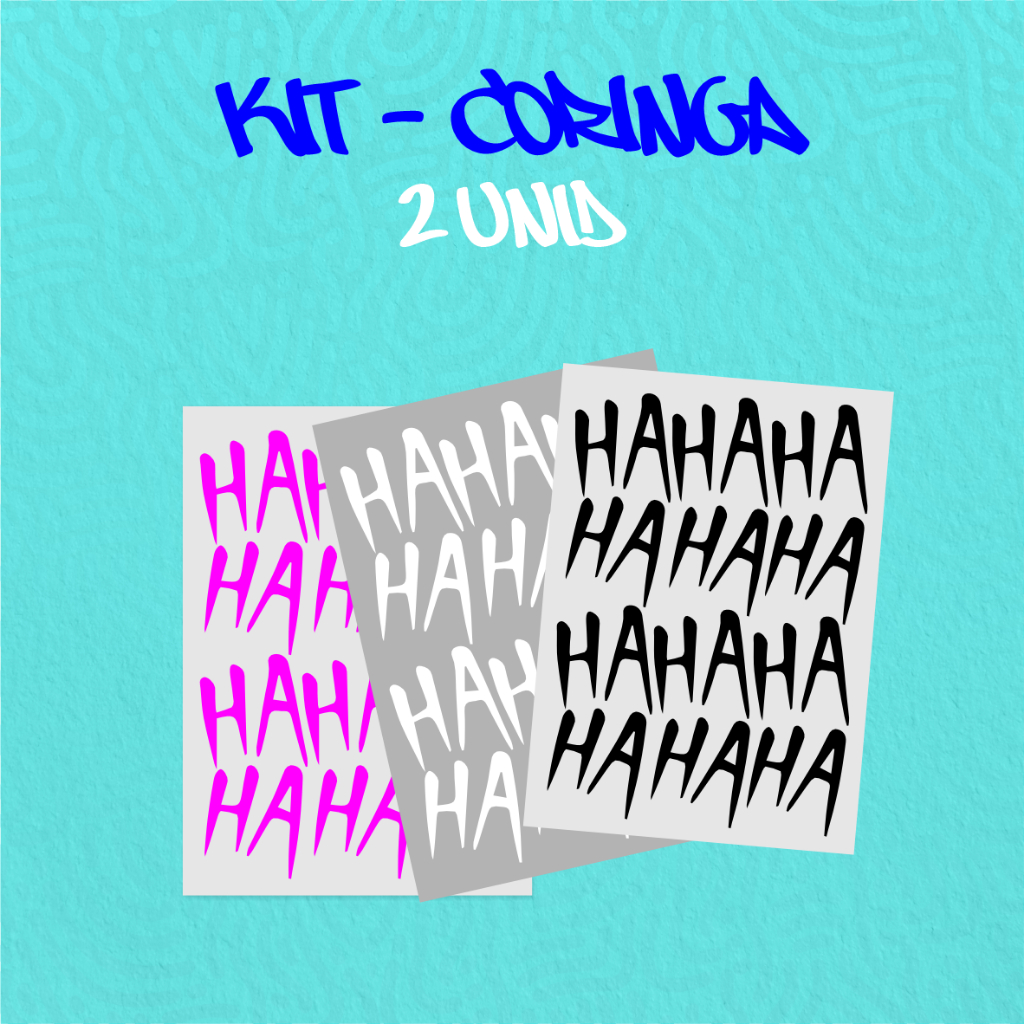 KIT - ADESIVO VINIL - CORINGA - 3 unid - 10 CM MOTO,BICICLETA,SKATE ...
