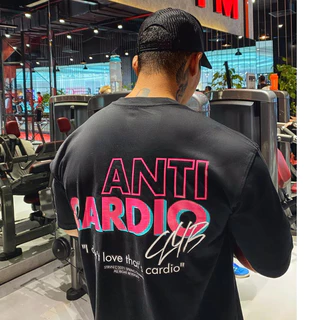 Camiseta Básica Algodão Oversized Not Cardio Academia Treino Maromba