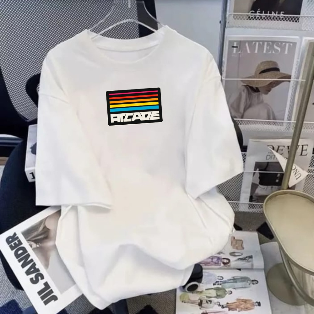 Camiseta Unissex Game Arcade Estampado Retro Camisa Algodão 30.1