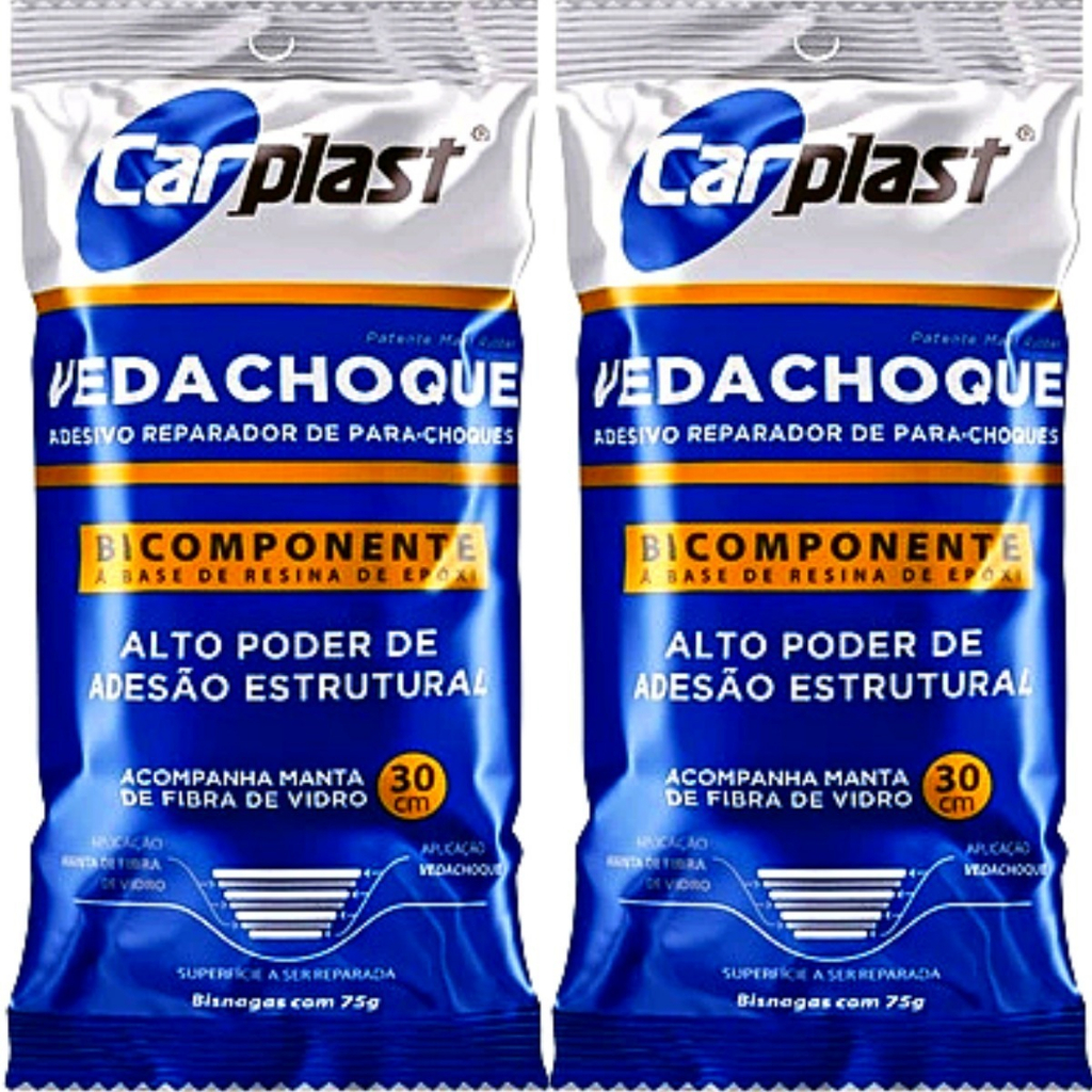 2- Cola De Parachoque Veda Choque Maxi Rubber Carplast 150g | Shopee Brasil
