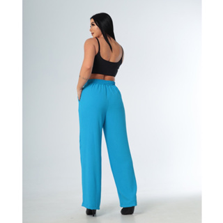 Calça Pantalona Feminina de Alfaiataria tecido De Duna molinho sem fenda  moda verão 2023 - Corre Que Ta Baratinho