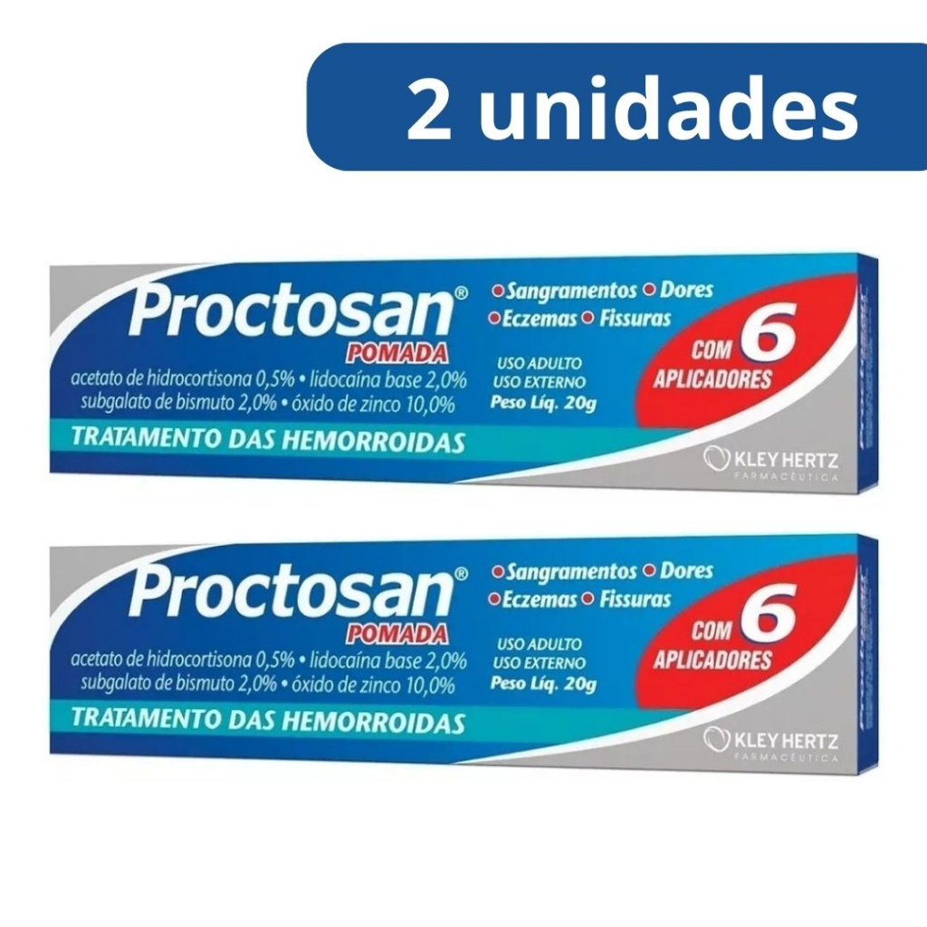 Kit c/ 2 Pomadas para Hemorroidas Proctosan - 20g + 6 aplicadores ...