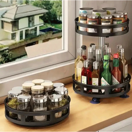 Organizador De Condimentos Rack Rotativo Porta Temperos Cozinha