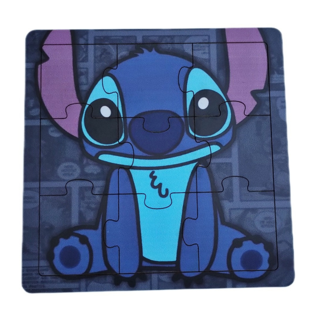 Lilo e Stitch - Quebra cabeça infantil MDF 9 peças - 1 unidade ...