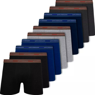 Kit 10 Cuecas Lupo Original Boxer Algodão Box Masculina Cotton Cueca Adulto