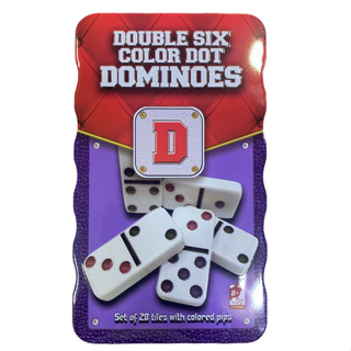 Jogo Domino Profissional Osso Colorido 28 Peças Com Estojo