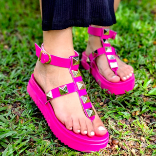 Sandália Feminina Papete Plataforma Birken Macia Confortável Leve Ajuste Na Canela Fivela Moda