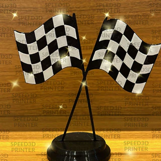 Bandeira Quadriculada Decorativa F.1 - 3D - F.ó.r.m.u.l.a 1 - Chegada Decoração Envio 24 horas