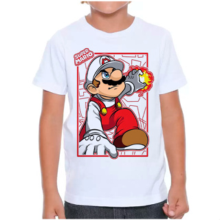 Camiseta Camisa Super Mario Desenho Jogo Infantil Criança