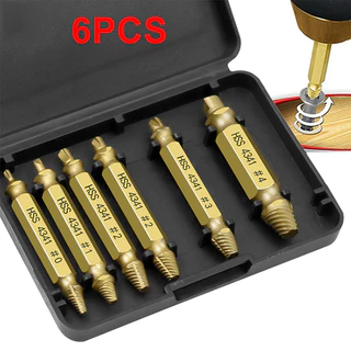 Kit 6 Removedor Extrator Saca Parafuso Quebrado Danificado