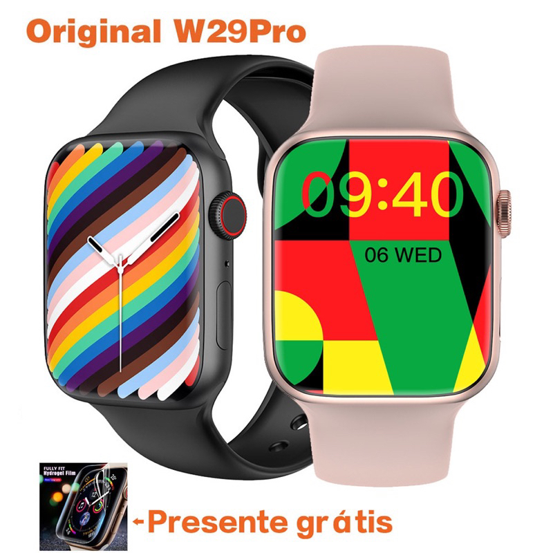 Mega promoção Relógio Inteligente IWO W29 Pro SmartWatch Compass Series 9 Dynamic Island Carregamento Sem Fio Bluetooth Chamada NFC Jogo IP68 Senha À Prova D'água Smartwatch Esportivo e GPS envio imediato