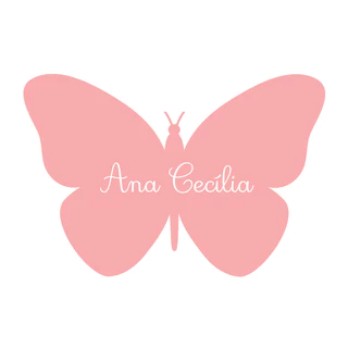 Borboleta Luminosa Personalizada Nome com LED/ Abajur Borboleta/ Luminária Borboleta/ Nome Luminoso