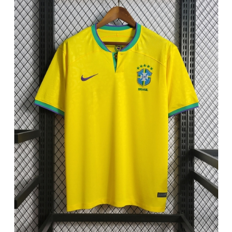 Camiseta Seleção Brasileira Masculina Copa do Mundo 2022 Tribal Onça