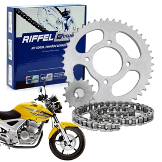 Kit Relacao Tração Transmissão Honda Cbx 250 Twister 2001 à 2008 Original Riffel Sem Retentor