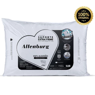 Travesseiro Altenburg Suporte Extra Firme Antialergico 50cm x 70cm Capa 100% Percal 180 Fios