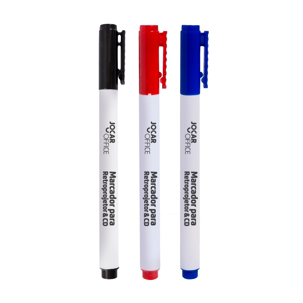 Marcador Permanente 2.0mm p/ Retroprojetor e CD Jocar Office / WX Gift