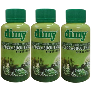 Kit 3 Fertilizante Mineral Misto Cactos E Suculentas 120ml - Dimy