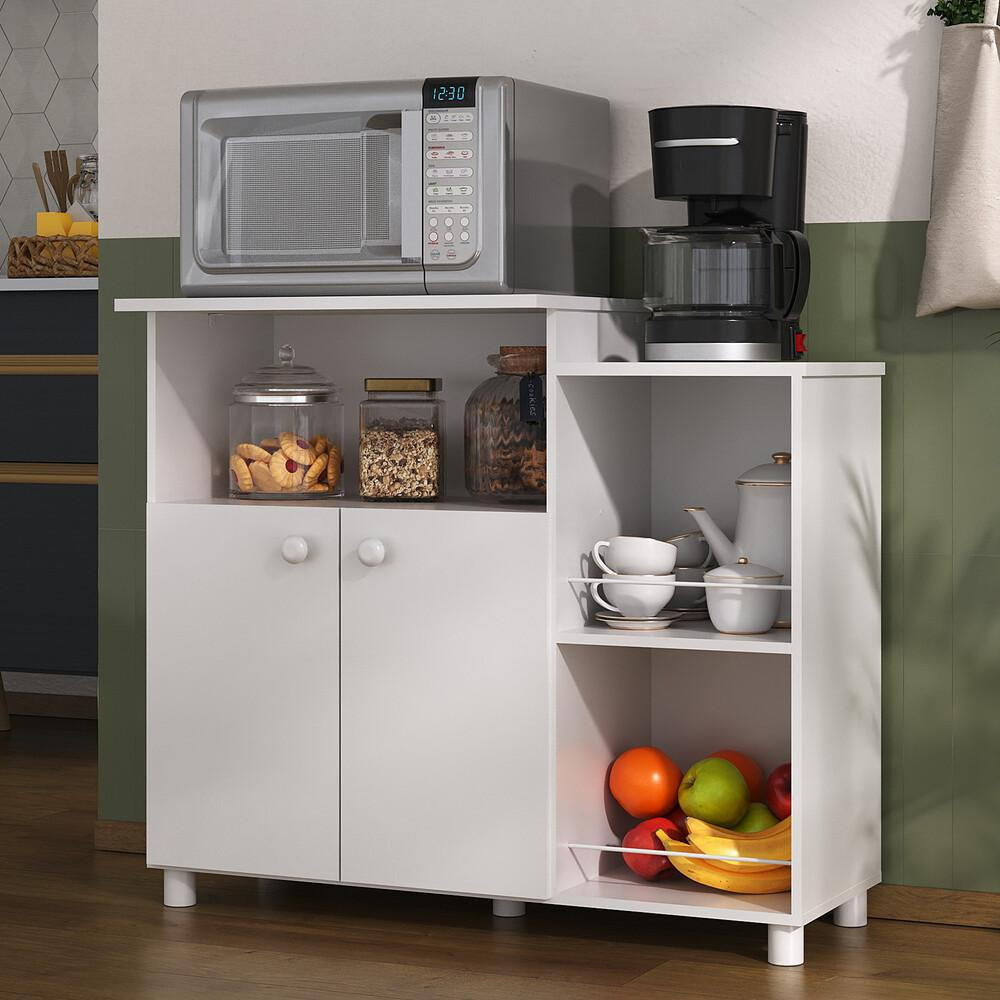 Balcão Multimóveis para Forno e Microondas Branco REF.2358