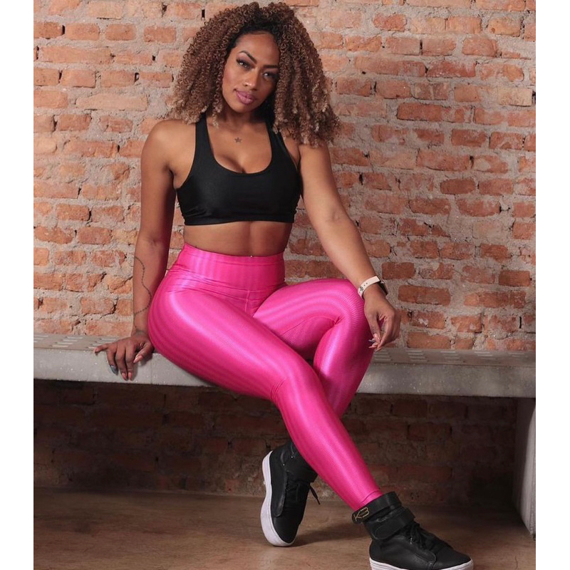 Calça Legging 3d fitness levanta bumbum modeladora poliamida ideal