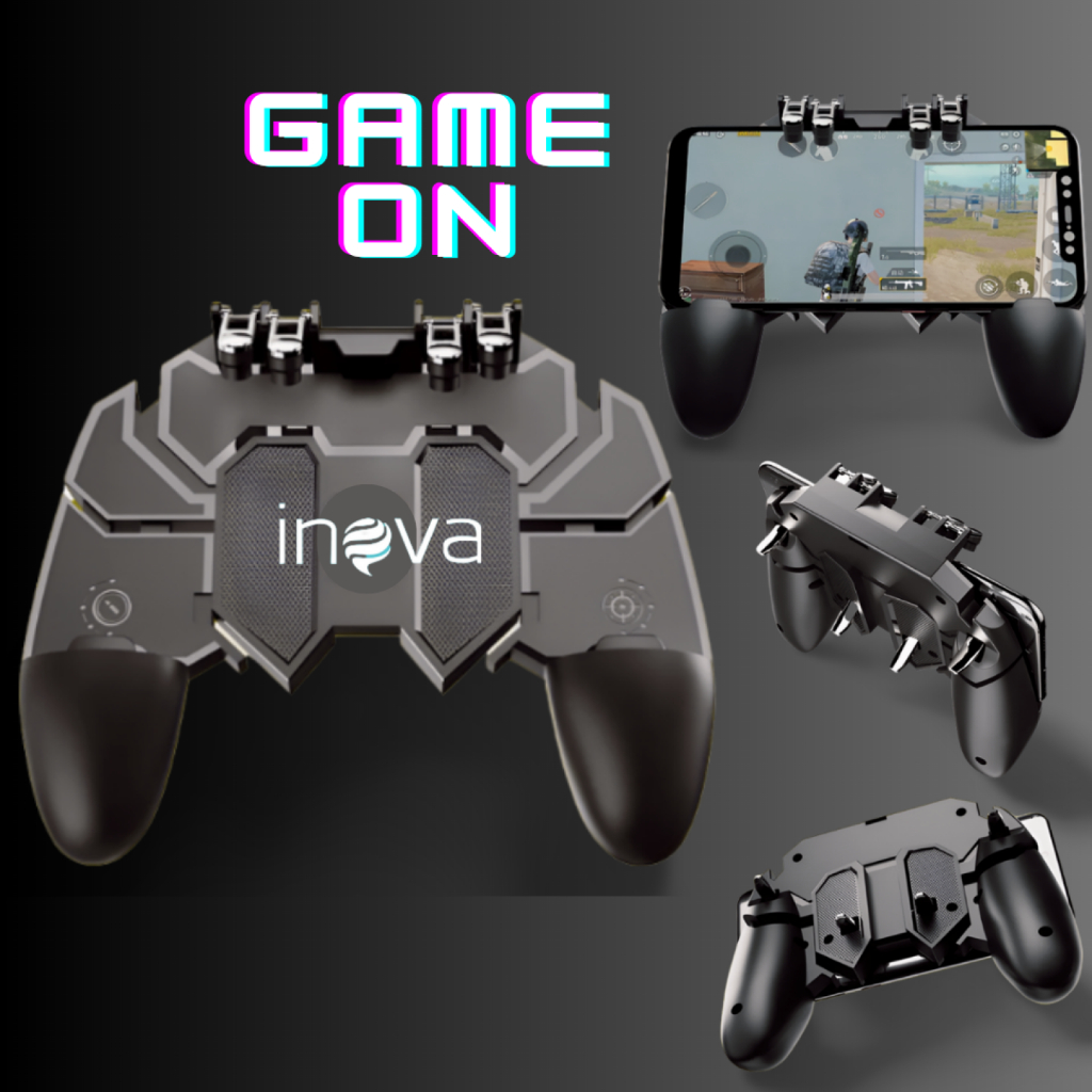 Gamepad Controle Joystick e Dois Gatilhos L1 R1 Universal w11 com Suporte  Para Celular Jogos videos Botões gamer Manete