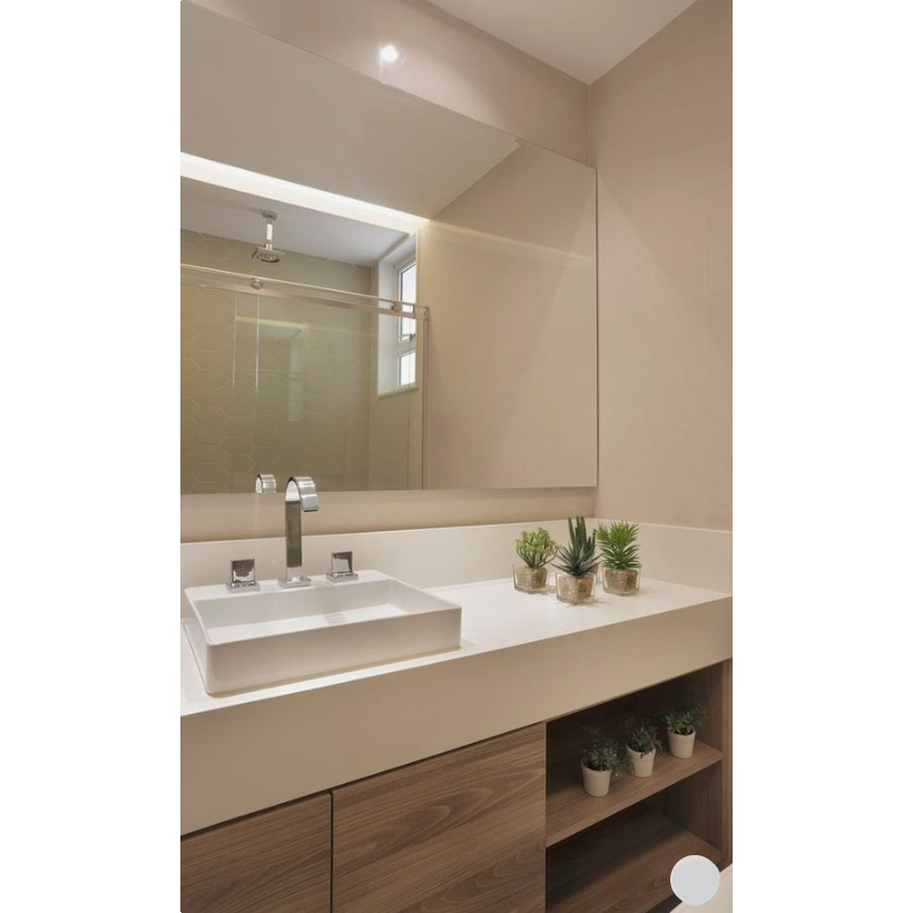 Espelho Banheiro 70x70 cm Decoração Sala / Quarto / Penteadeira / Barbearia - Espelho de Parede - Envio Imediato