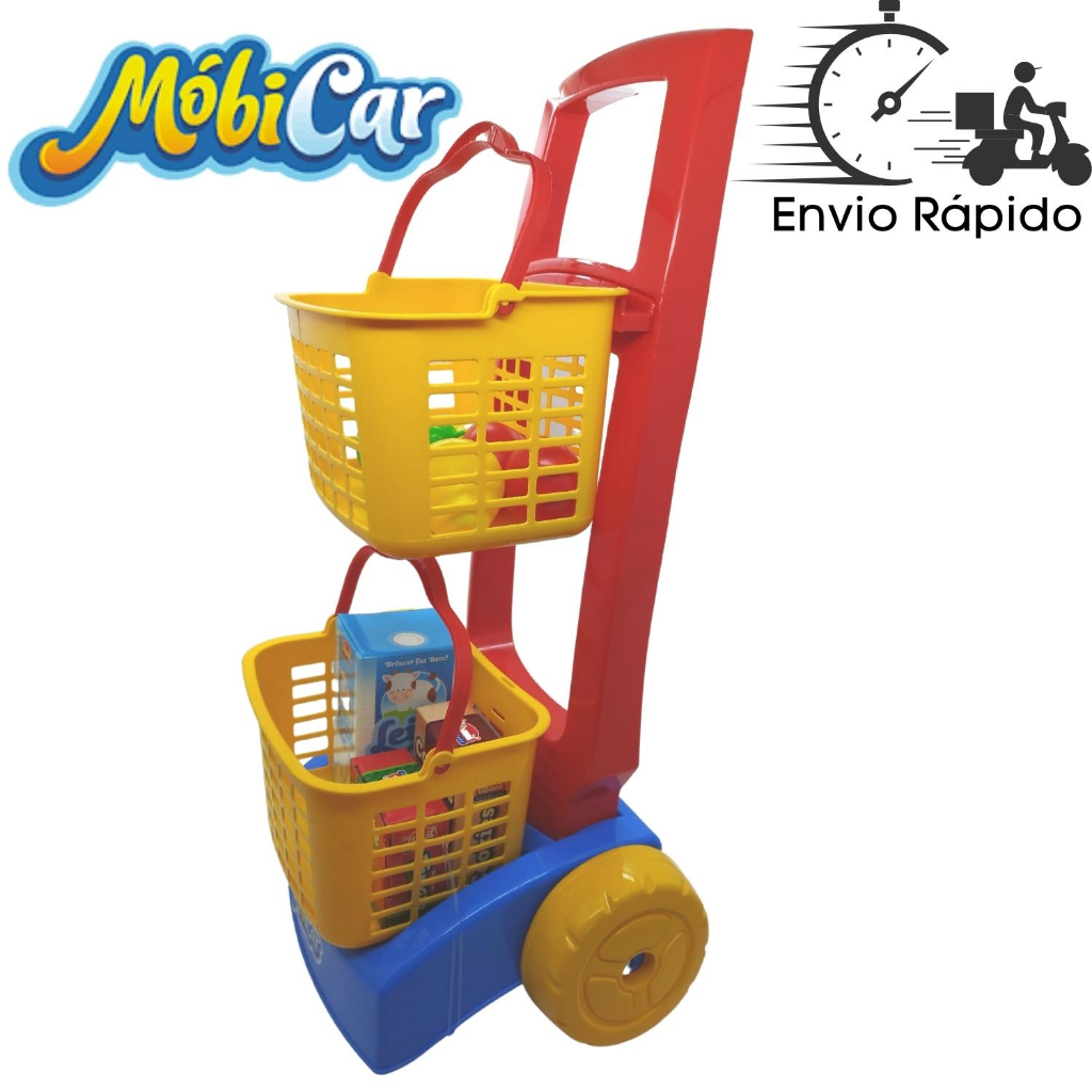 Esquirla Conjunto de jogo de carrinho, carrinho de compras infantil, jogo  de simulação, supermercado, carrinho de mão, carrinhos de supermercado,  brinquedo, Vermelho