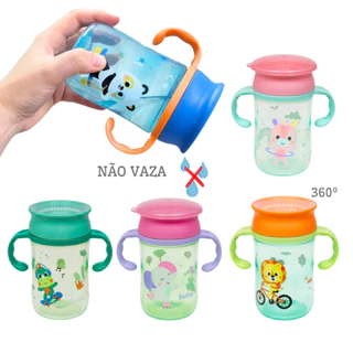 Copo Infantil Antivazamento 360 BUBA Copo de Treinamento Bebe Introdução Alimentar Copinho Buba