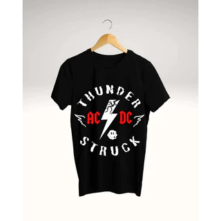 camiseta clássica de banda de rock ACDC Thunderstruck