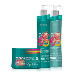 Amend Kit Cachos shampoo 250ml + cond 250ml + mascara 250g em Oferta na Shopee