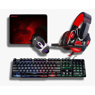 Kit Gamer LED RGB Teclado Mouse Headset Mousepad Evolut EG54