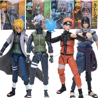 Naruto Kit Completo 4 Bonecos Articulado 15cm Uzumaki Sasuke Kakashi