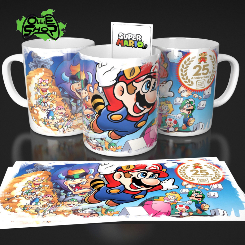 Caneca Super Mário Bros - Mario, Luigi, Princesa Peach - Game, jogos