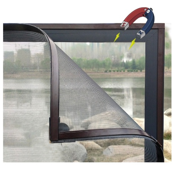 Tela Mosquiteira Magnetica Para Janela Com Imã Anti Mosquitos 180x150