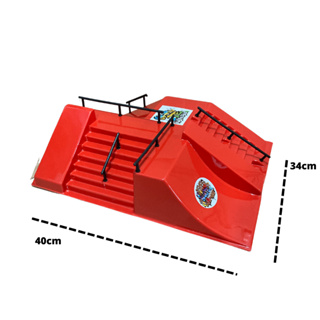 Pista Skate De Dedo Ramp Stair Iron Wood Com 3 Skates